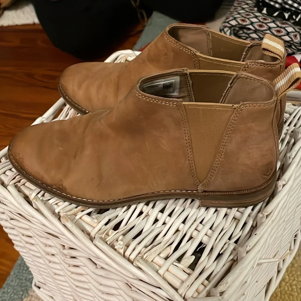 SPERRY WOMENS Topsider BOOTIE SUEDE /leather‎ TAN SIZE 7